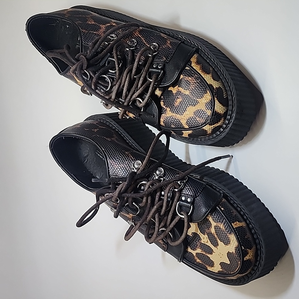 Killstar Leopard Creepers Platform Shoes Goth Punk Alt - Picture 3 of 11
